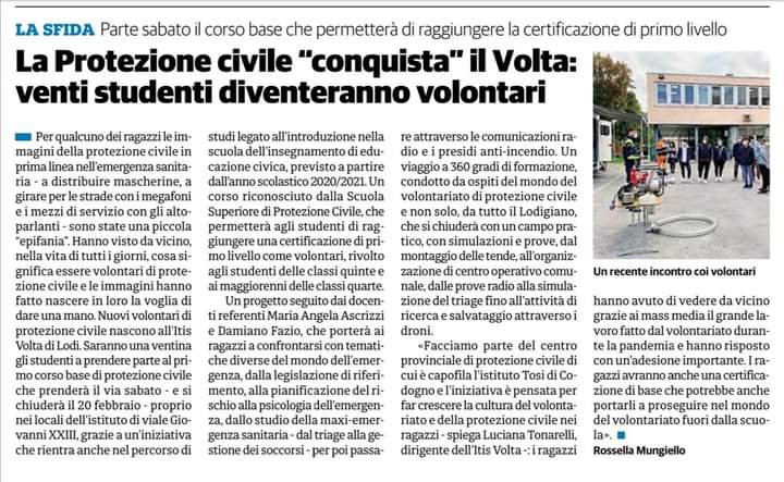 La protezione Civile “conquista” il Volta